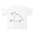 ODAYAKAのPo! 穏和な鳩 グレー フルグラフィックTシャツ