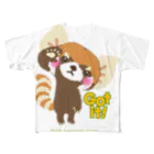 ザ・ワタナバッフルの大耳のレッサーパンダ "Got it!" フルグラフィックTシャツ