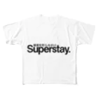 怒涛売ルコーヒーの SuperStay 極度在宅（しなさい） フルグラフィックTシャツ