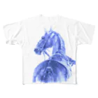 馬の絵の画家　斉藤いつみのサラブレッドの肖像Tシャツ All-Over Print T-Shirt