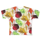 檸檬飴のクレステッドゲッコー×フルーツ盛り合わせ All-Over Print T-Shirt