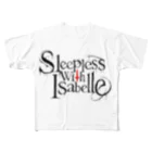 YUYAの‪Sleepless With Isabelle‬ ロゴ　Tシャツ　白 フルグラフィックTシャツ