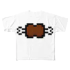 Cɐkeccooのドット絵まんが肉 フルグラフィックTシャツ