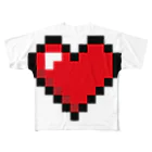 Cɐkeccooのドット絵ハート All-Over Print T-Shirt