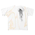 galleryHAKUSENの独身アパートどくだみ荘「飛び降りるヨシオ」 All-Over Print T-Shirt