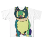 Park a Holic Bostonterrierのボストンテリアのセブン君 Park a Holic Bostonterrier All-Over Print T-Shirt