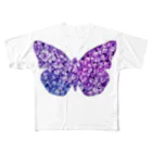 Rena DesignのHydrangea Butterfly  フルグラフィックTシャツ