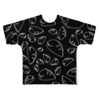 紫咲うにのながくないうつぼ ちらし 黒 All-Over Print T-Shirt