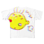 めんこラボ。のとぶ、まるいうさぎ All-Over Print T-Shirt