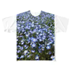 coronblanのネモフィラの咲く頃 All-Over Print T-Shirt