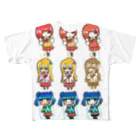 ＊あり＊の虹色創世記の３人娘3×3(みくさんコラボ) フルグラフィックTシャツ