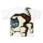 Shokupan Shopの歩く猫「食パンNEKO」（色違いver. ） All-Over Print T-Shirt