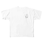 ジェーンのみせ(いっ福商店)のマスクde阿波踊り(黒)両面 All-Over Print T-Shirt