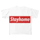 近藤商店湘南支店のStayhome BOXロゴシリーズ フルグラフィックTシャツ