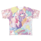 SPP SHOP2のニコニコ♡LOVERS つるしまたつみ先生 All-Over Print T-Shirt