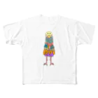 ヨシダアニマルズの色とり鳥 フルグラフィックTシャツ