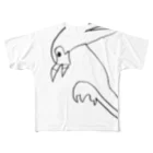 あでり🕊のヘビクイワシ フルグラフィックTシャツ