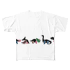 kyan-dog shopのきょーりゅー All-Over Print T-Shirt