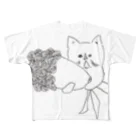 R503の花束をくれるネコ All-Over Print T-Shirt