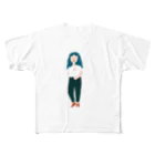 ｵｺﾒｱｲﾃﾑのsnap girl フルグラフィックTシャツ