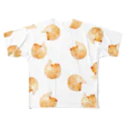 本日のおだしまのクロワッサン寝　いっぱい All-Over Print T-Shirt