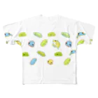 chippitomuのみんなネテルもりあおがえる All-Over Print T-Shirt