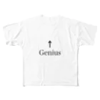 キャッのGenius フルグラフィックTシャツ