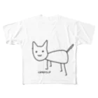 ナオ / CandyLip店のシュールな猫 All-Over Print T-Shirt