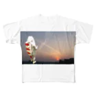 とり毛の夕暮れとえびのお寿司 All-Over Print T-Shirt