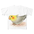 まめるりはことりのオカメインコ　レキ【まめるりはことり】 フルグラフィックTシャツ