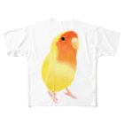 まめるりはことりのコザクラインコ　おすましルチノー【まめるりはことり】 All-Over Print T-Shirt