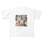 full  of funのフラワーコレクション・イラスト風（正方形） All-Over Print T-Shirt