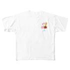 popo_hyのうさぎさんとアイスクリーム All-Over Print T-Shirt