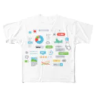 NOBODY754のUI/UX (Light) フルグラフィックTシャツ