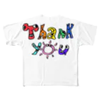 ART IS WELLのthank you フルグラフィックTシャツ