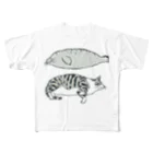 喫茶こぐまやの猫とアザラシ All-Over Print T-Shirt