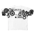 millionmirrors!のBLACK GEAR_PUNK!1980 フルグラフィックTシャツ