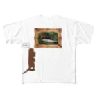 ぎんぺーのしっぽの絵画鑑賞するカワウソ All-Over Print T-Shirt