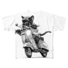 小田隆のネコべスパ2014 All-Over Print T-Shirt