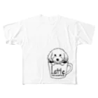 マルプー ラテのlatte with RisaRisa All-Over Print T-Shirt