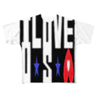 airabuwoのI Love USA. フルグラフィックTシャツ