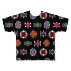 見るな(millna)のジュンカジュエル　ブラック All-Over Print T-Shirt