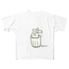 まるちのさみしい猫（緑） フルグラフィックTシャツ