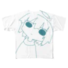 カメリアのおさかな大活躍(目あり) All-Over Print T-Shirt