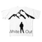 yasuiyoのホワイトアウト フルグラフィックTシャツ