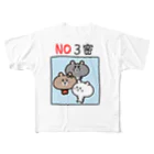 うさぎまるえkawaiishop のくまコロりん『NO３密』 フルグラフィックTシャツ