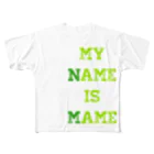 小日向真芽の おまめやさんのMY NAME IS... All-Over Print T-Shirt