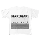 超高層ビル・都市開発研究所shopの The City 幕張摩天楼 All-Over Print T-Shirt