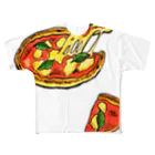 水彩イラストグッズのPIZZA フルグラフィックTシャツ