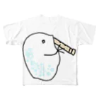 ダイナマイト87ねこ大商会の尺八を吹くミジンコ All-Over Print T-Shirt